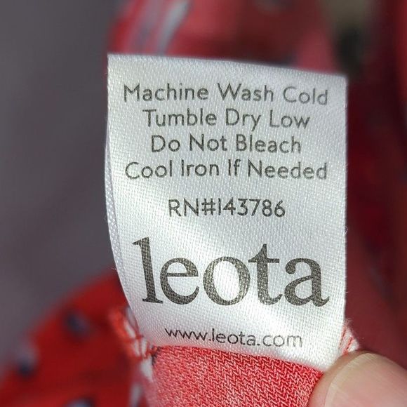 Leota Sleeveless Red Midi Dress with Abstract Polka Dots Size Small - Picture 6 of 7